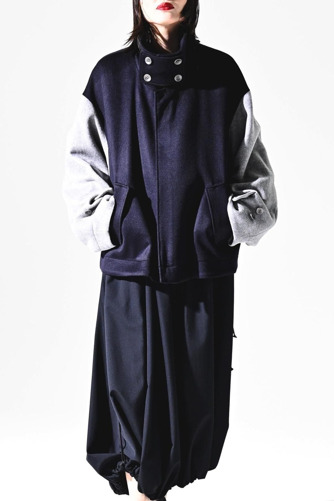 Wool Beaver High-Neck Blouson