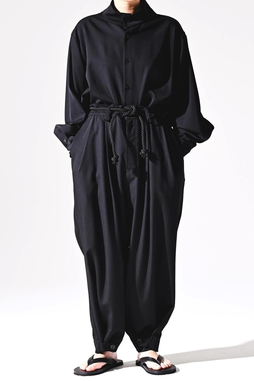 Wool Gabardine 帯締 Wide Slacks