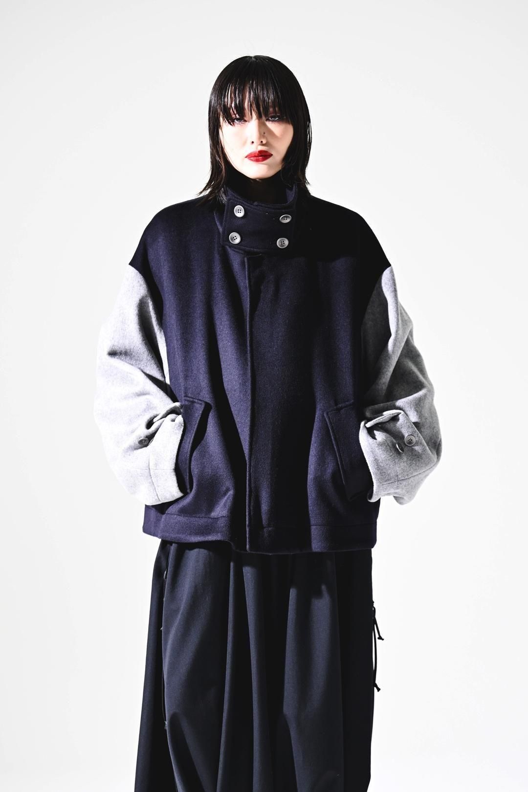 Wool Beaver High-Neck Blouson