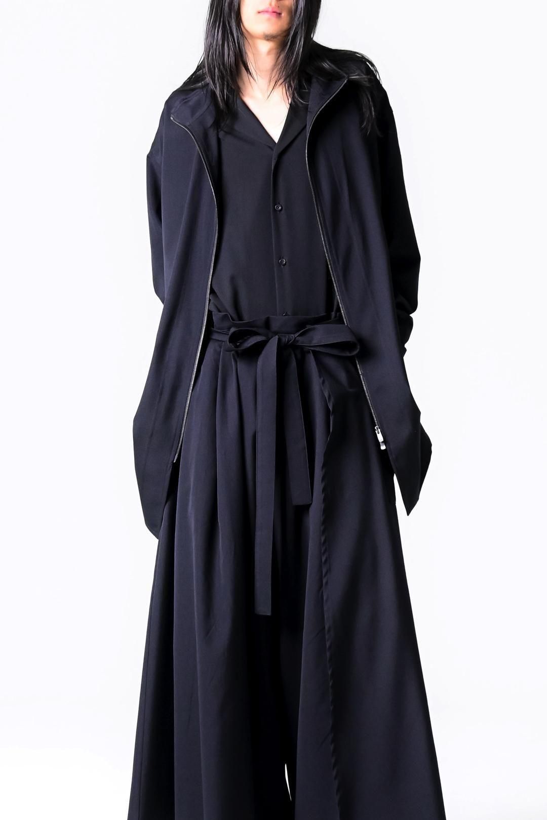 Wool Gabardine Zip Stand Shirt Jacket