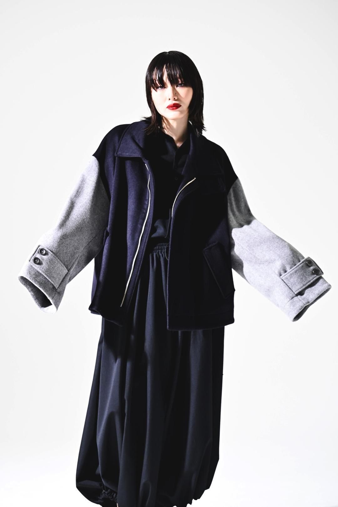 Wool Beaver High-Neck Blouson