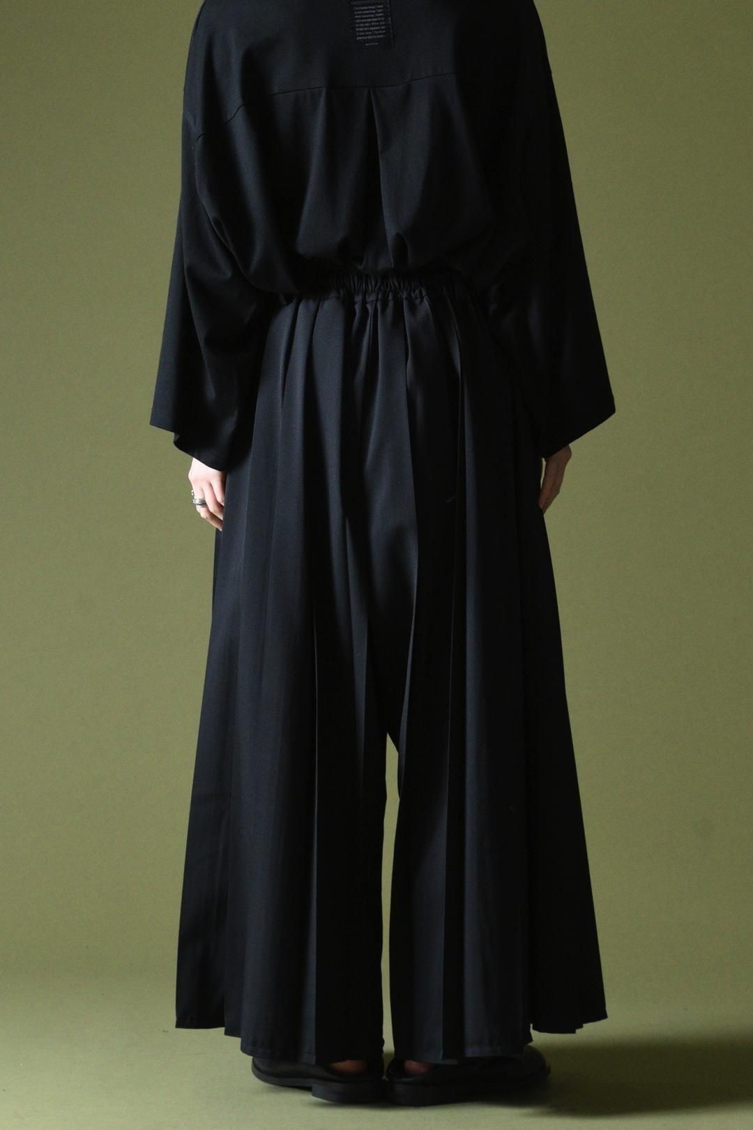 Wool Gabardine Wide Pleats 袴 Pants