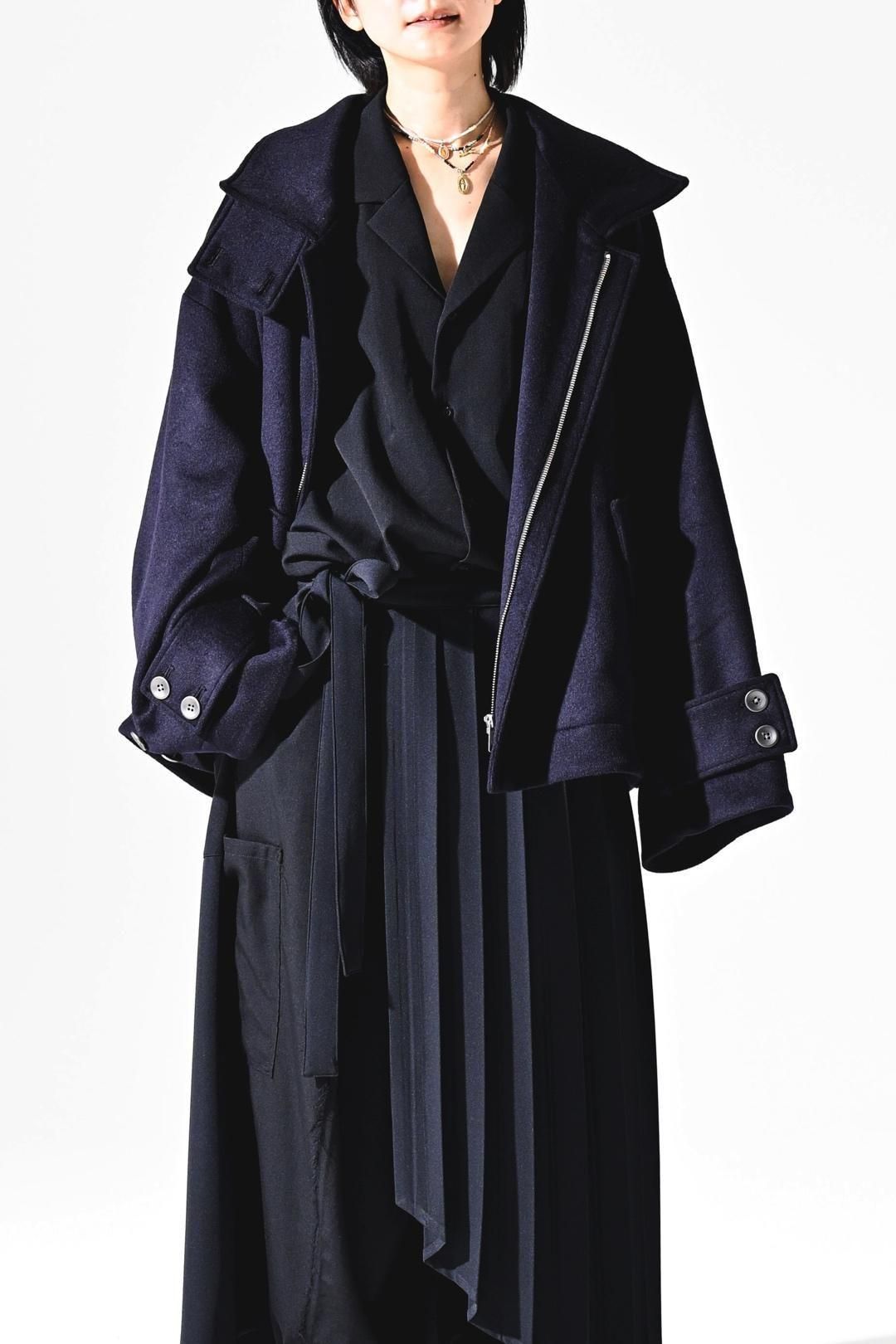 Wool Beaver High-Neck Blouson