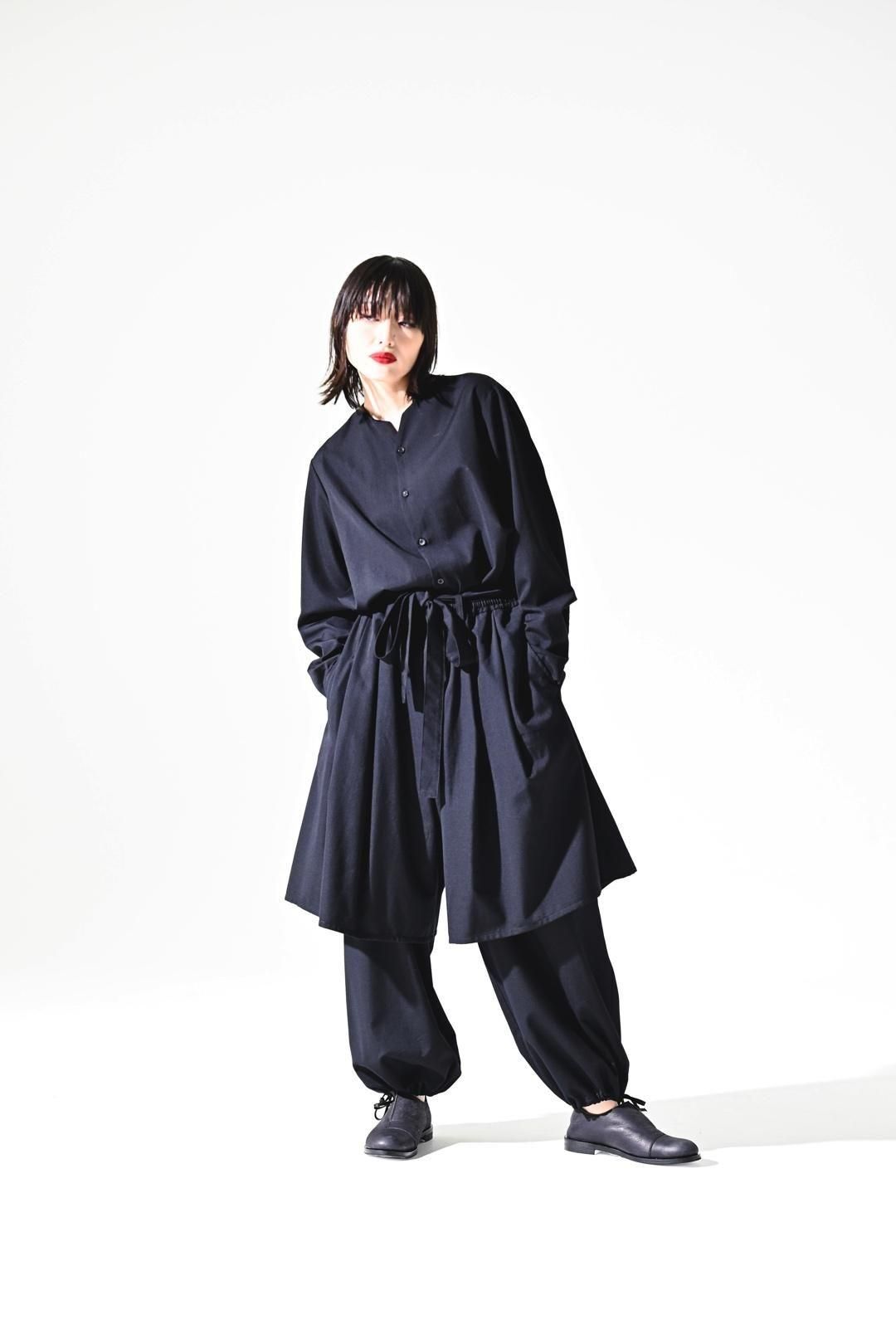 Wool Gabardine Double Layered Pants