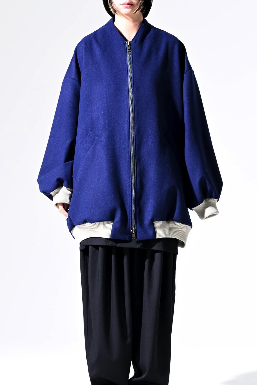 Super100's "尾州" Melton Oversized Zip Blouson