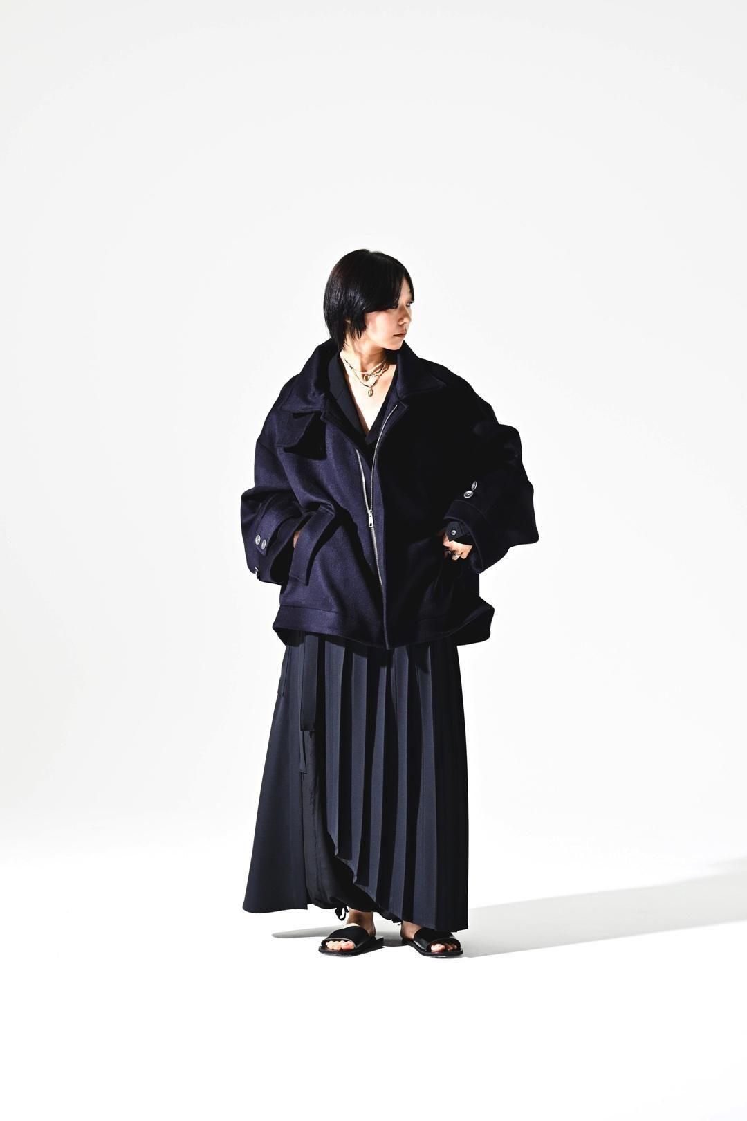 Wool Beaver High-Neck Blouson