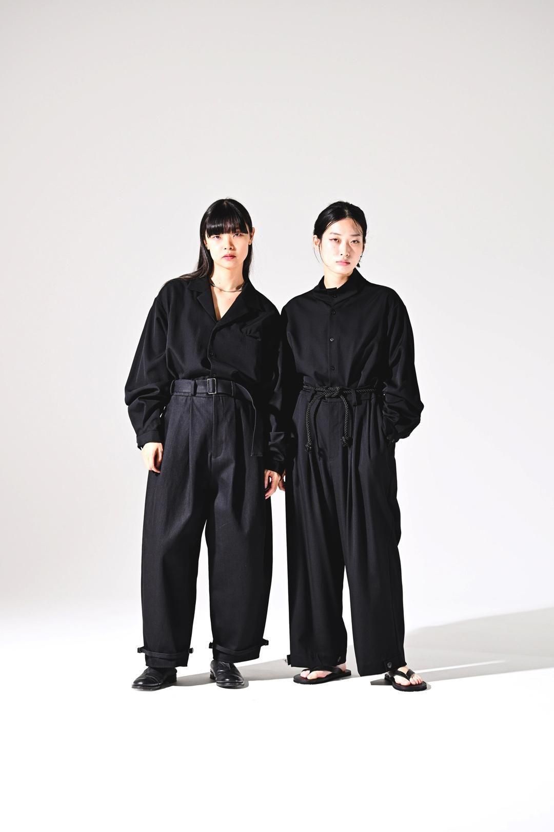 Wool Gabardine 帯締 Wide Slacks