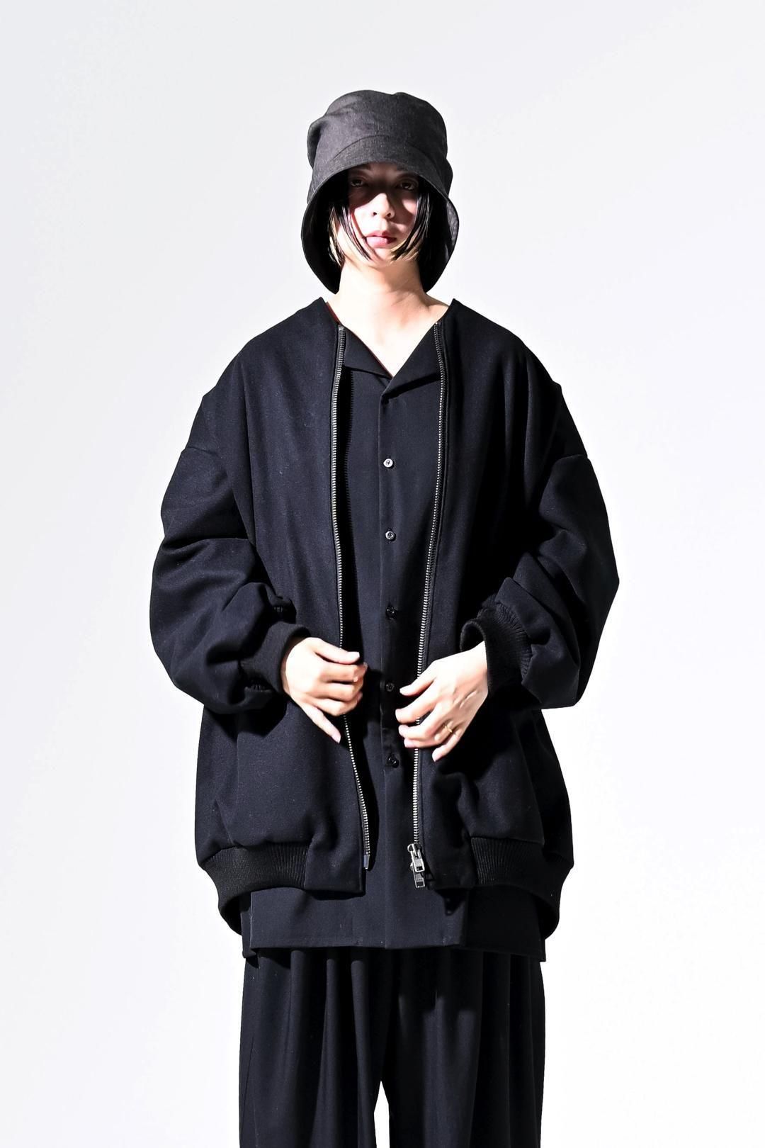 Super100's "尾州" Melton Oversized Zip Blouson