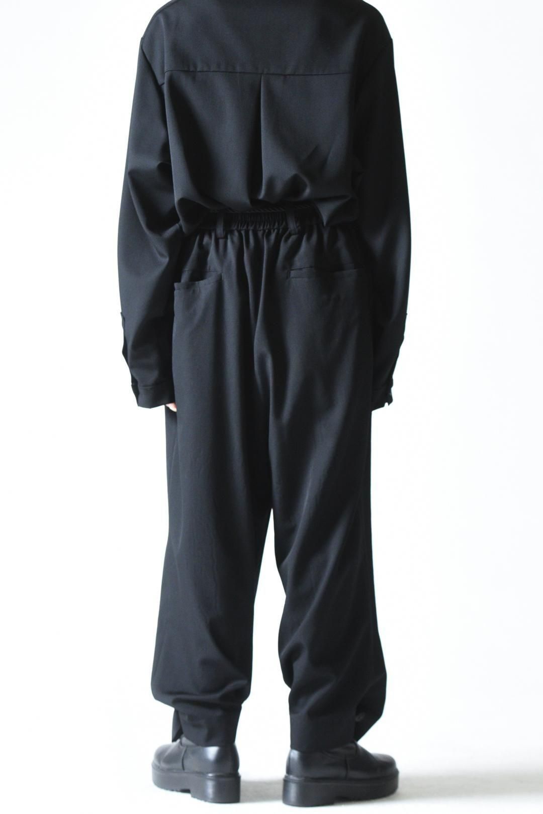 Wool Gabardine 帯締 Wide Slacks