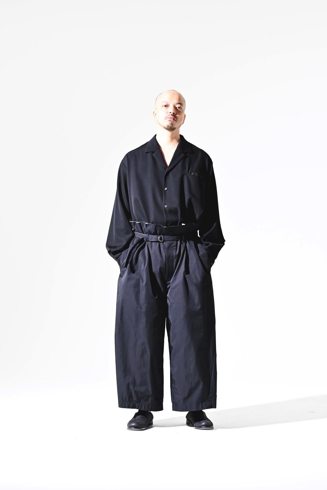 Wool Gabardine Drape Oversized 開襟 Shirt