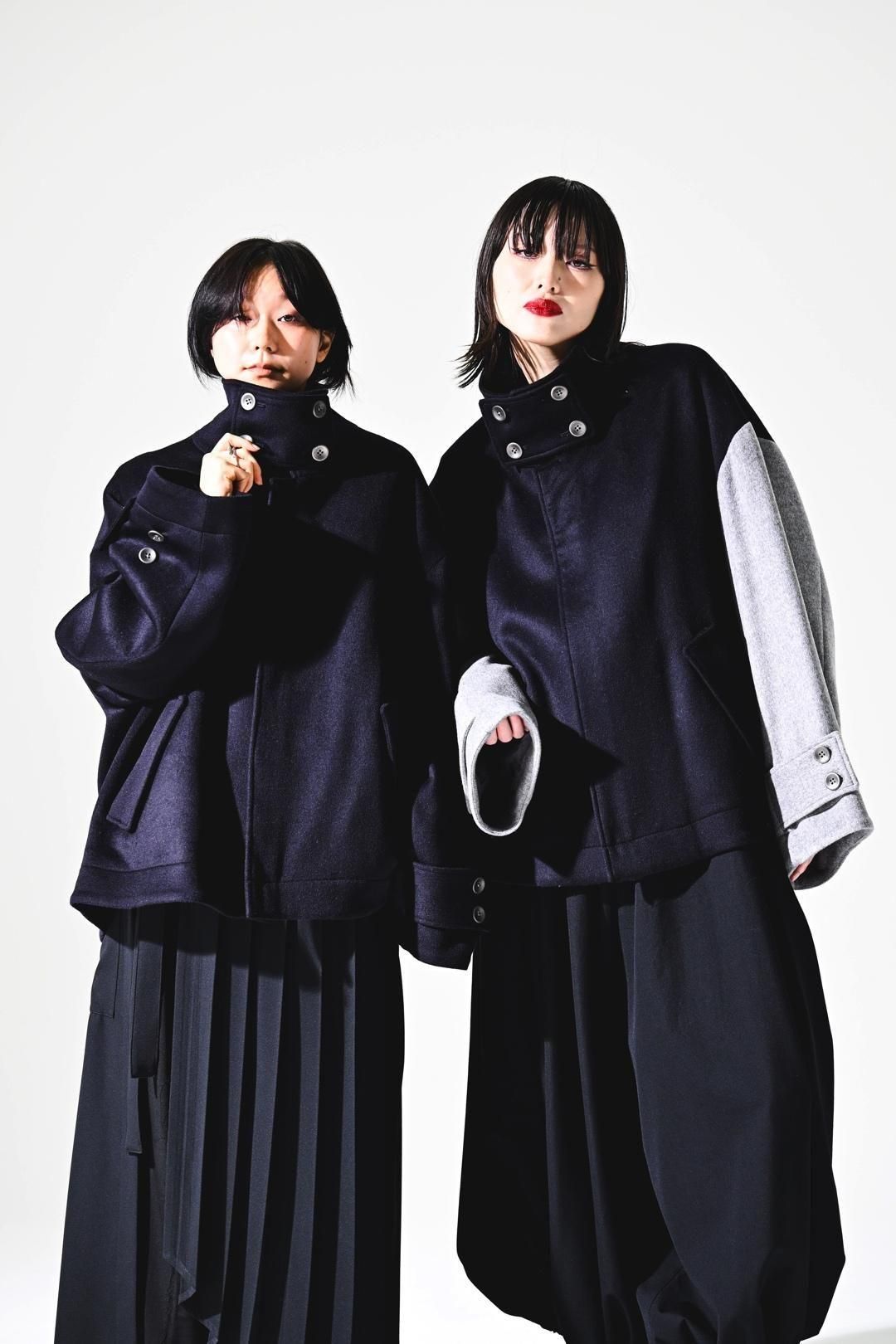 Wool Beaver High-Neck Blouson