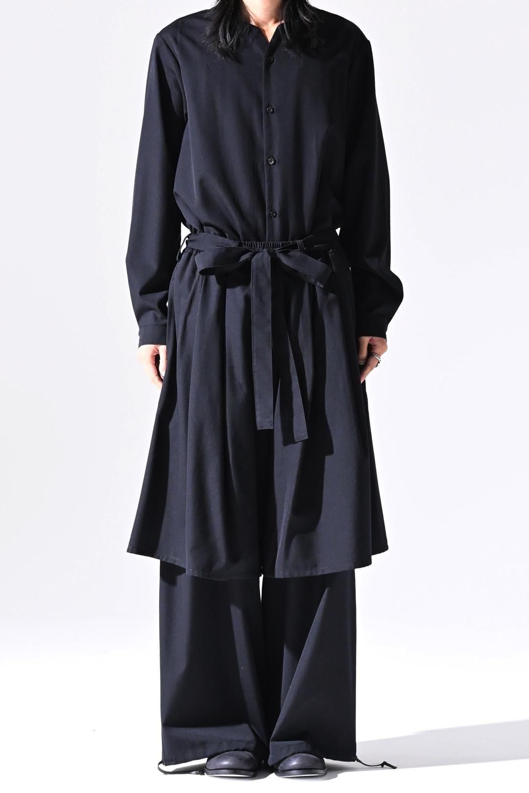 Wool Gabardine Double Layered Pants