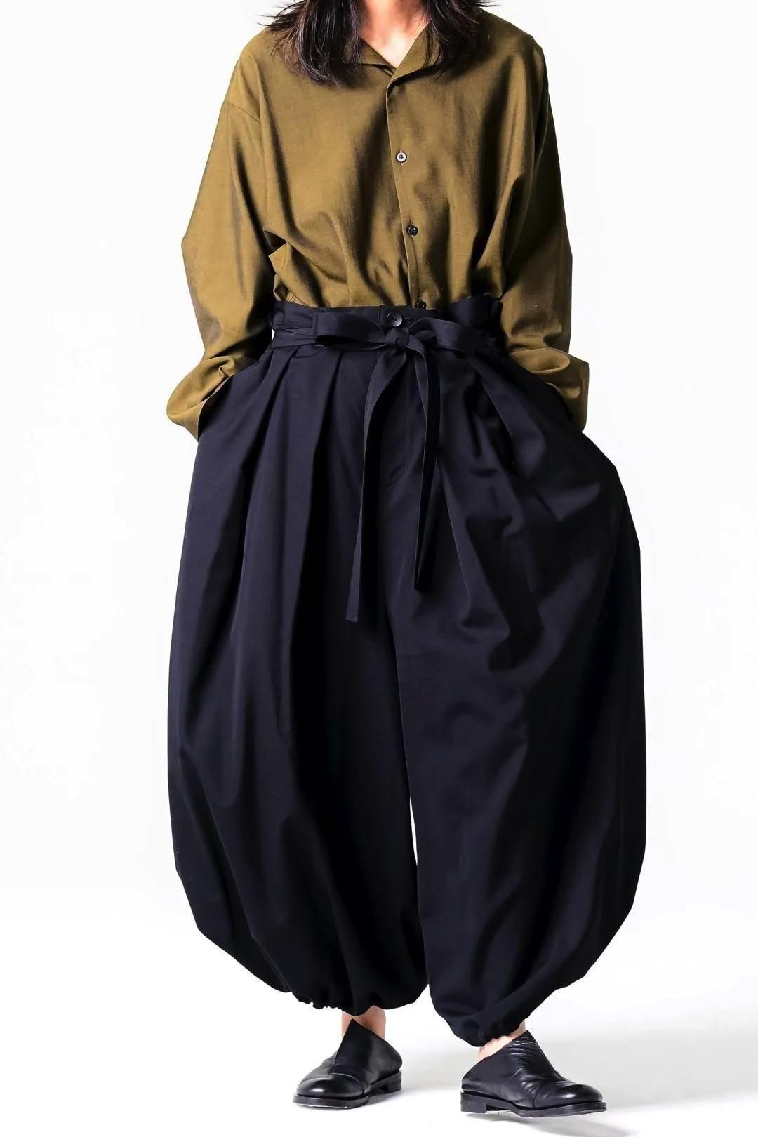 Wool Gabardine KIMONO Balloon Pants