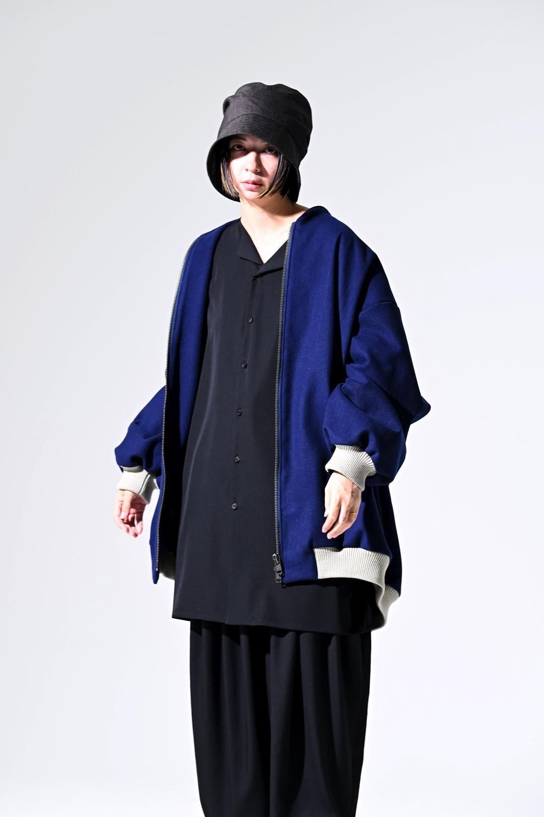Super100's "尾州" Melton Oversized Zip Blouson