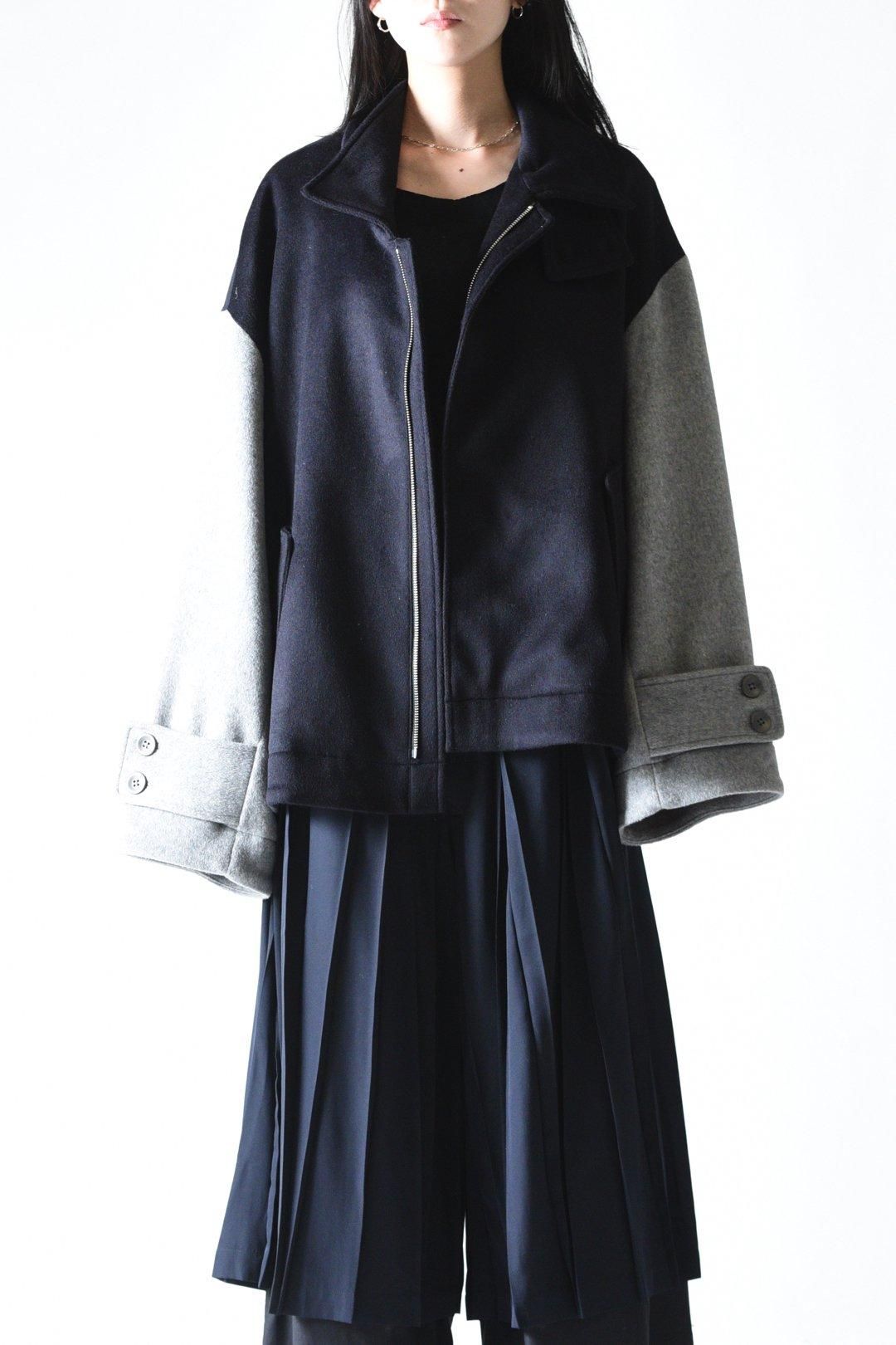 Wool Beaver High-Neck Blouson