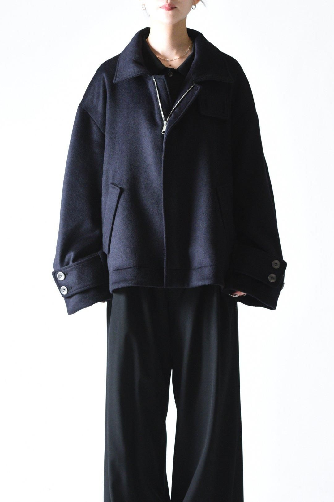 Wool Beaver High-Neck Blouson