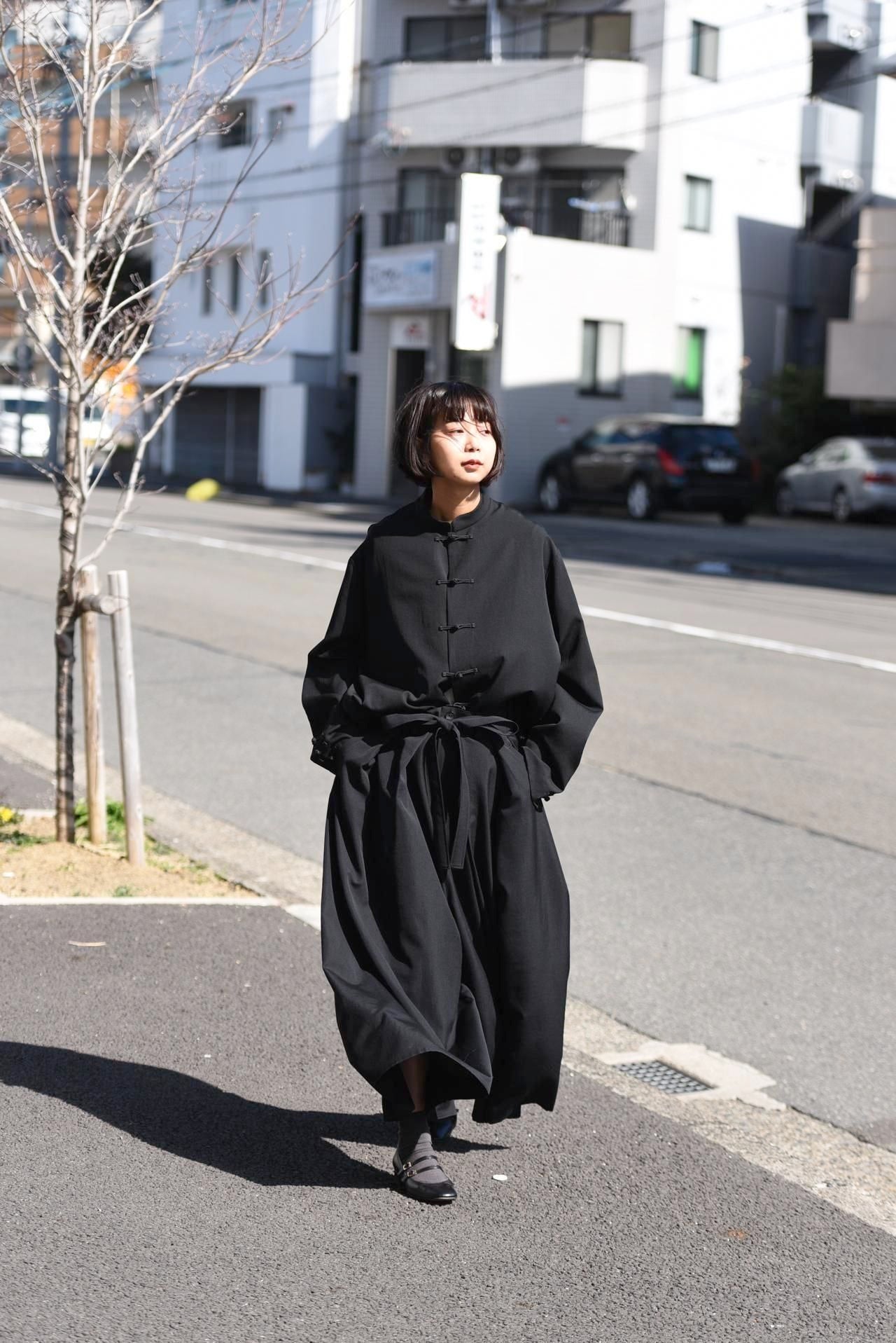 Wool Gabardine Kimono Pants