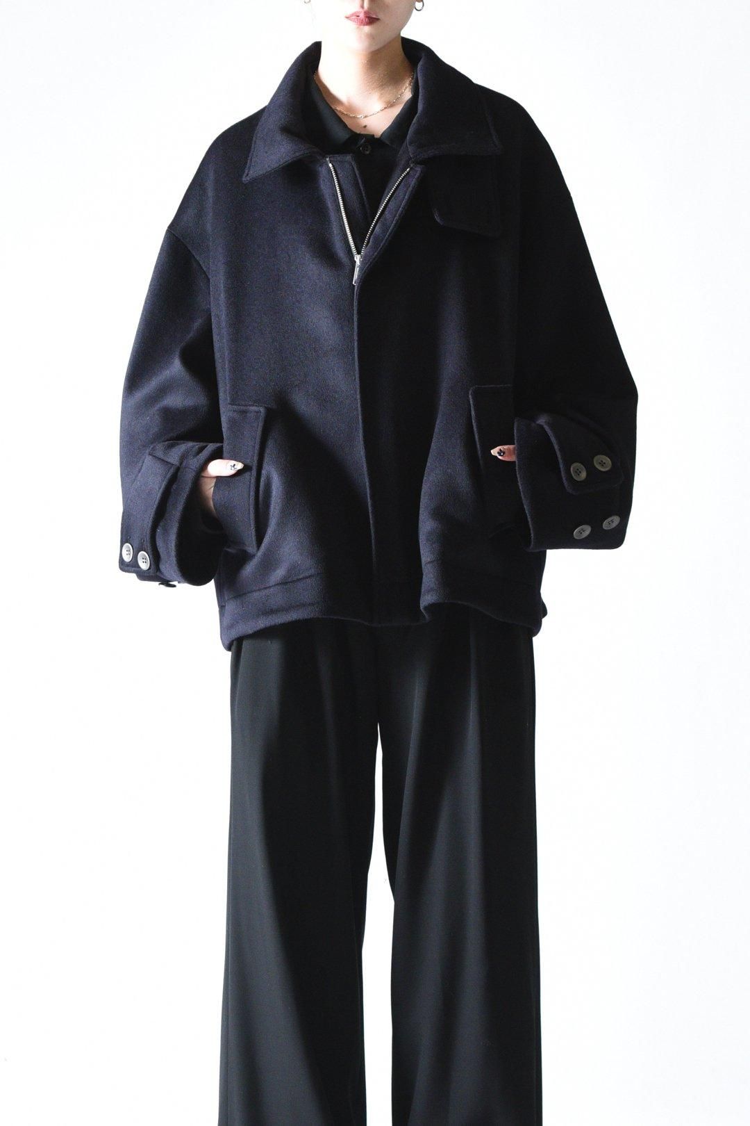 Wool Beaver High-Neck Blouson