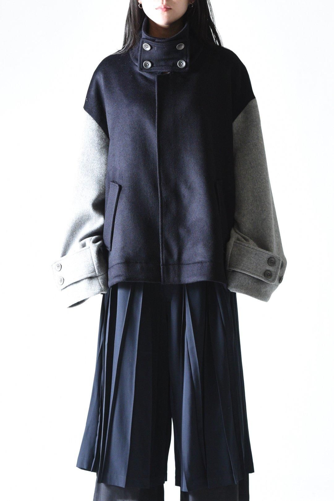 Wool Beaver High-Neck Blouson