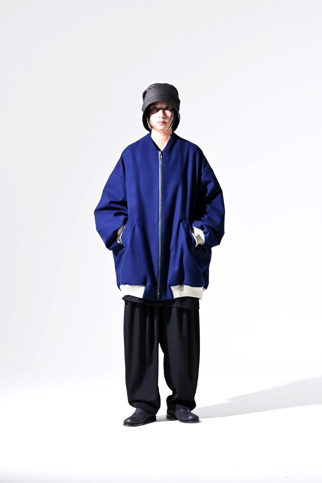 Super100's "尾州" Melton Oversized Zip Blouson
