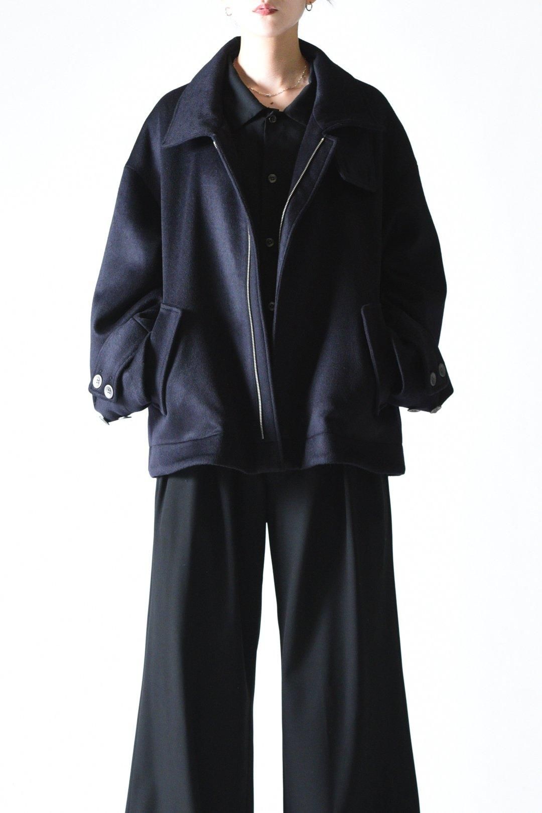 Wool Beaver High-Neck Blouson
