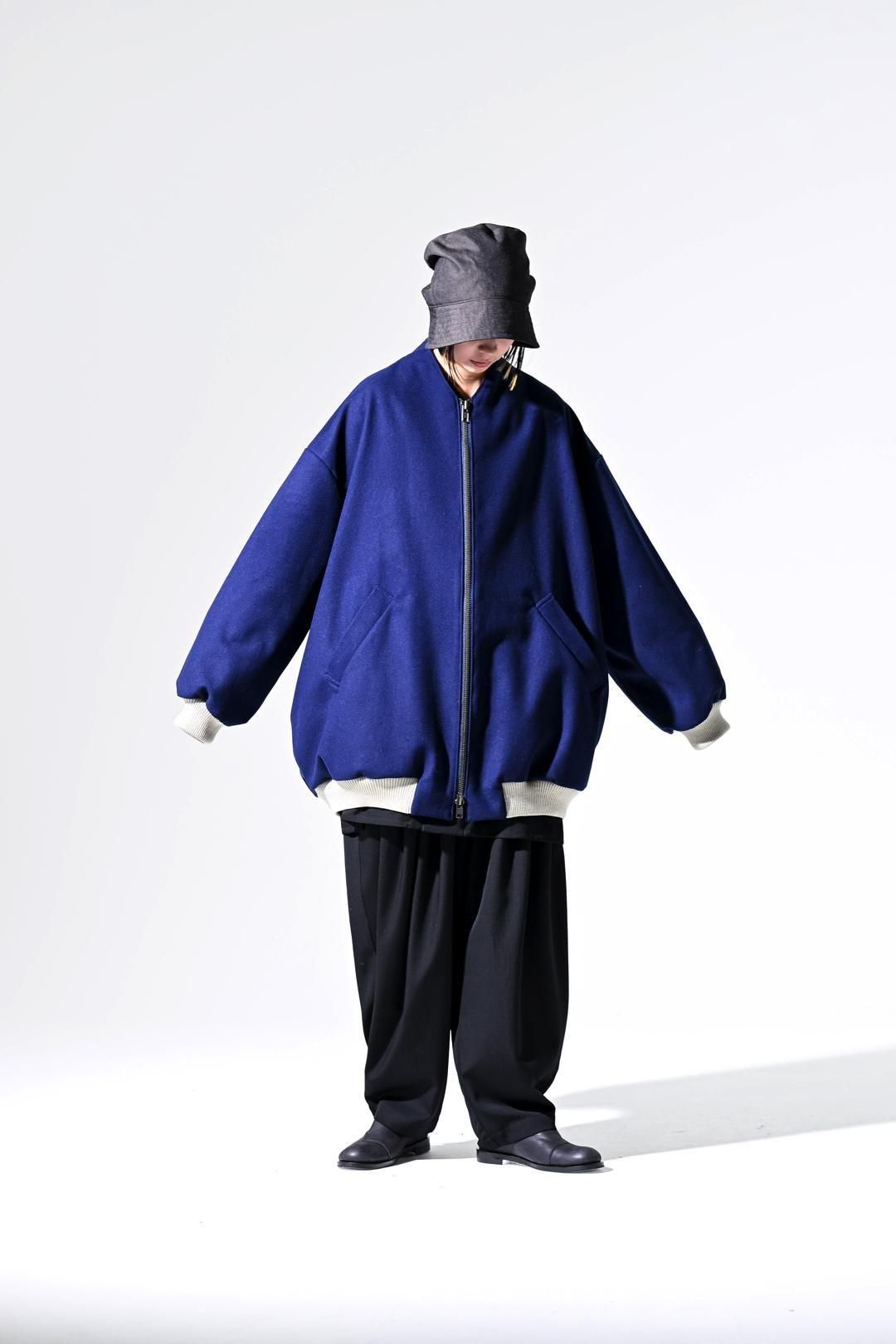 Super100's "尾州" Melton Oversized Zip Blouson
