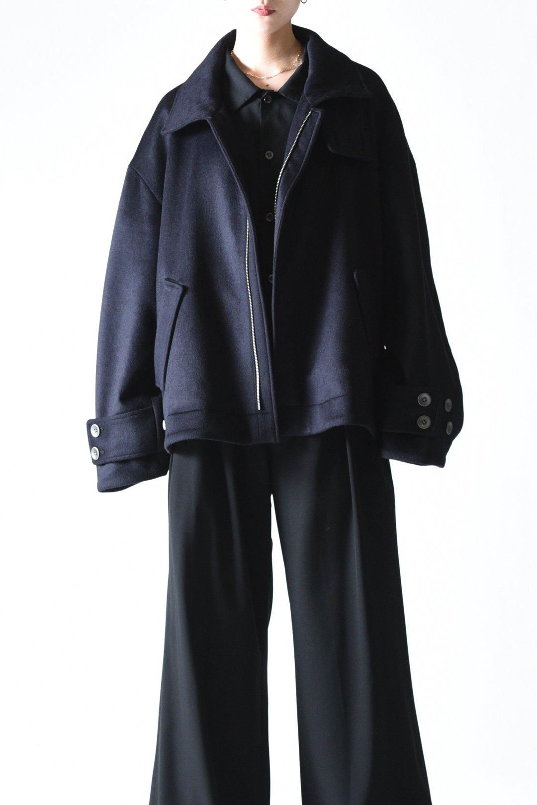 Wool Beaver High-Neck Blouson