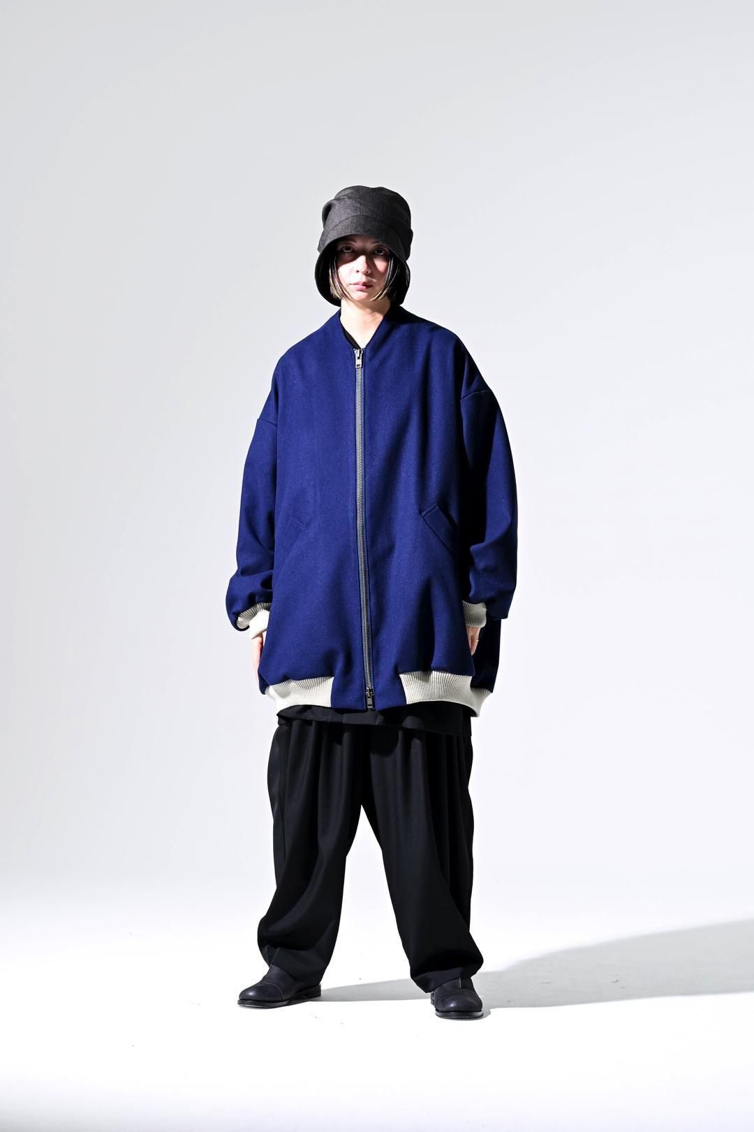 Super100's "尾州" Melton Oversized Zip Blouson