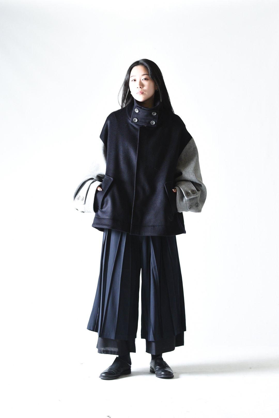 Wool Beaver High-Neck Blouson