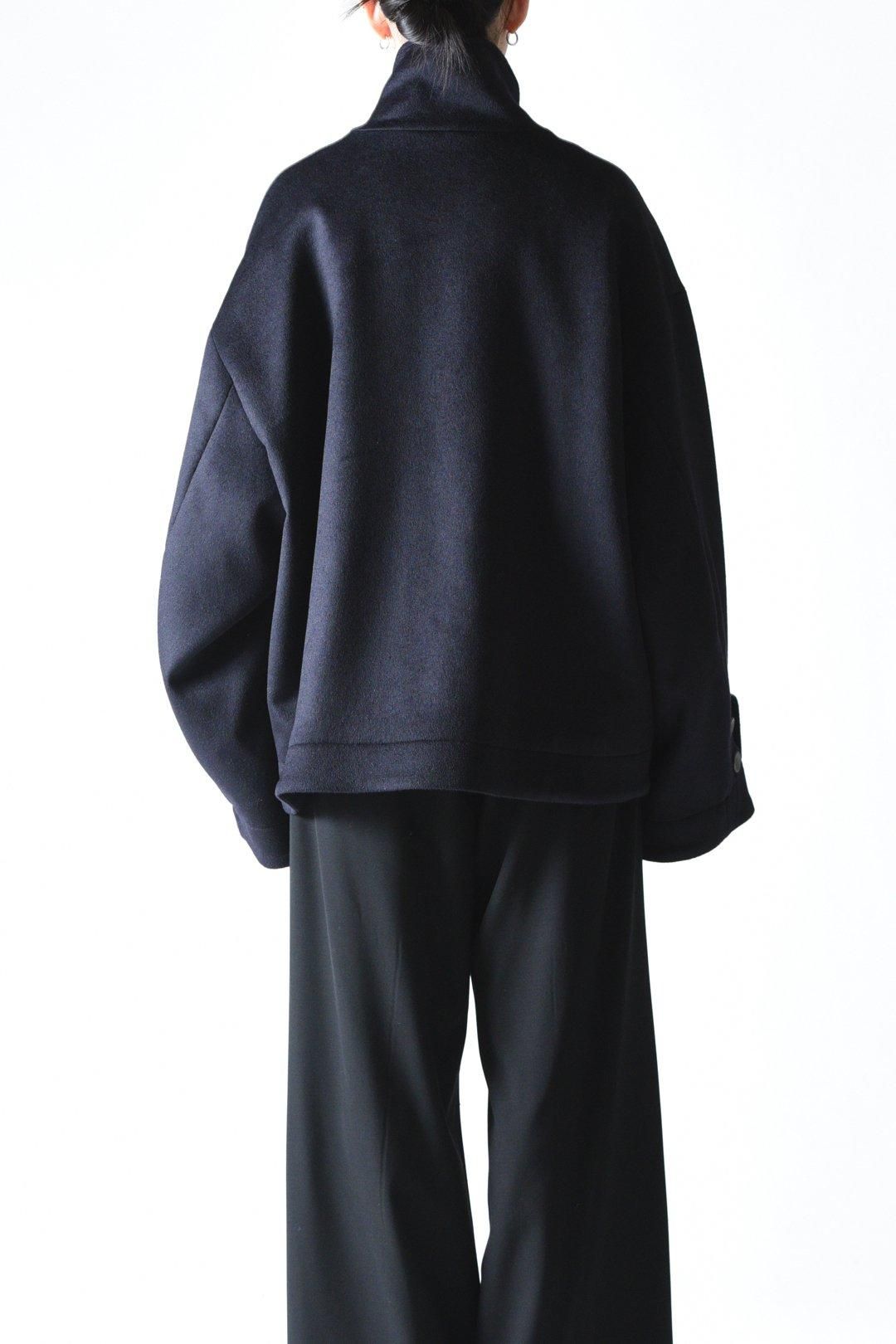 Wool Beaver High-Neck Blouson