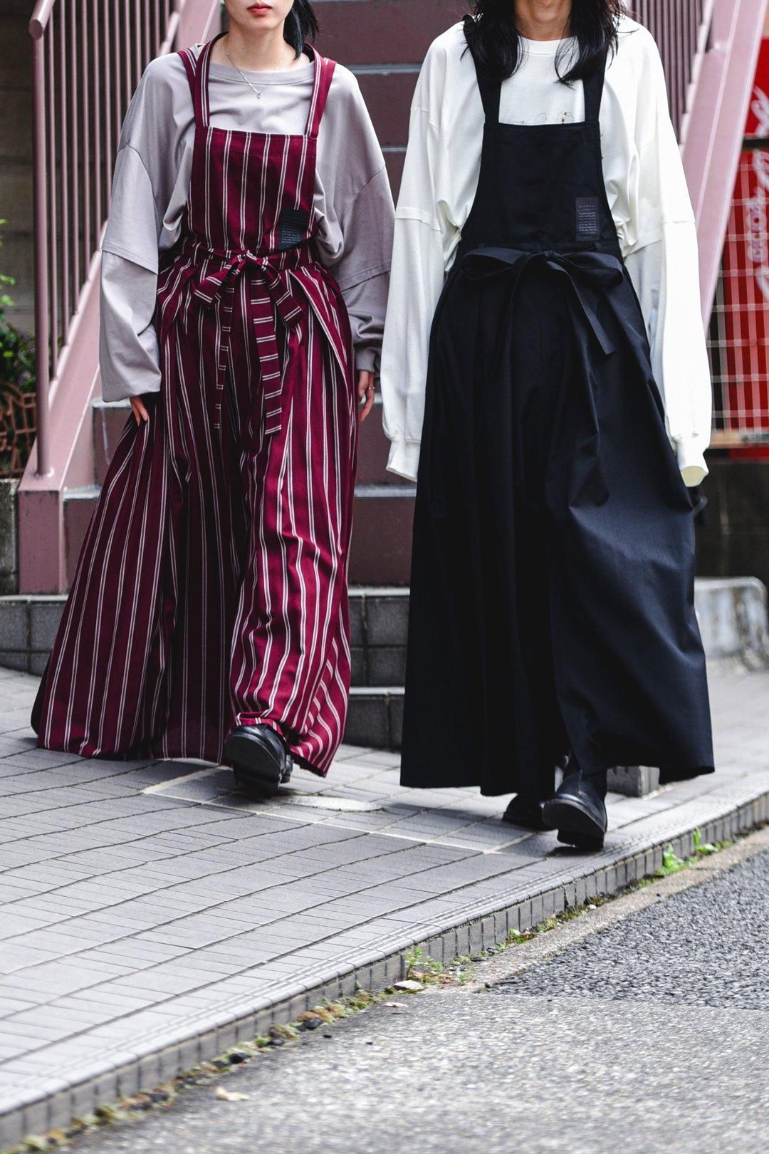 Wool Gabardine Wrap KIMONO Cloth black