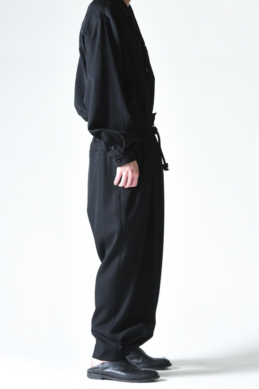 Wool Gabardine 帯締 Wide Slacks