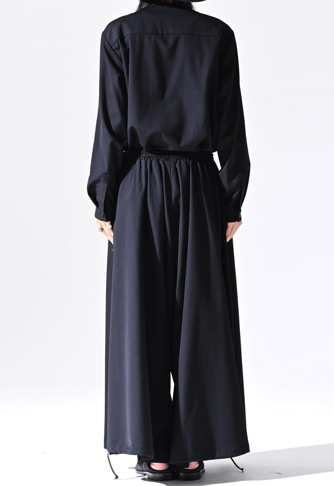 Wool Gabardine 袴 Balloon Pants black