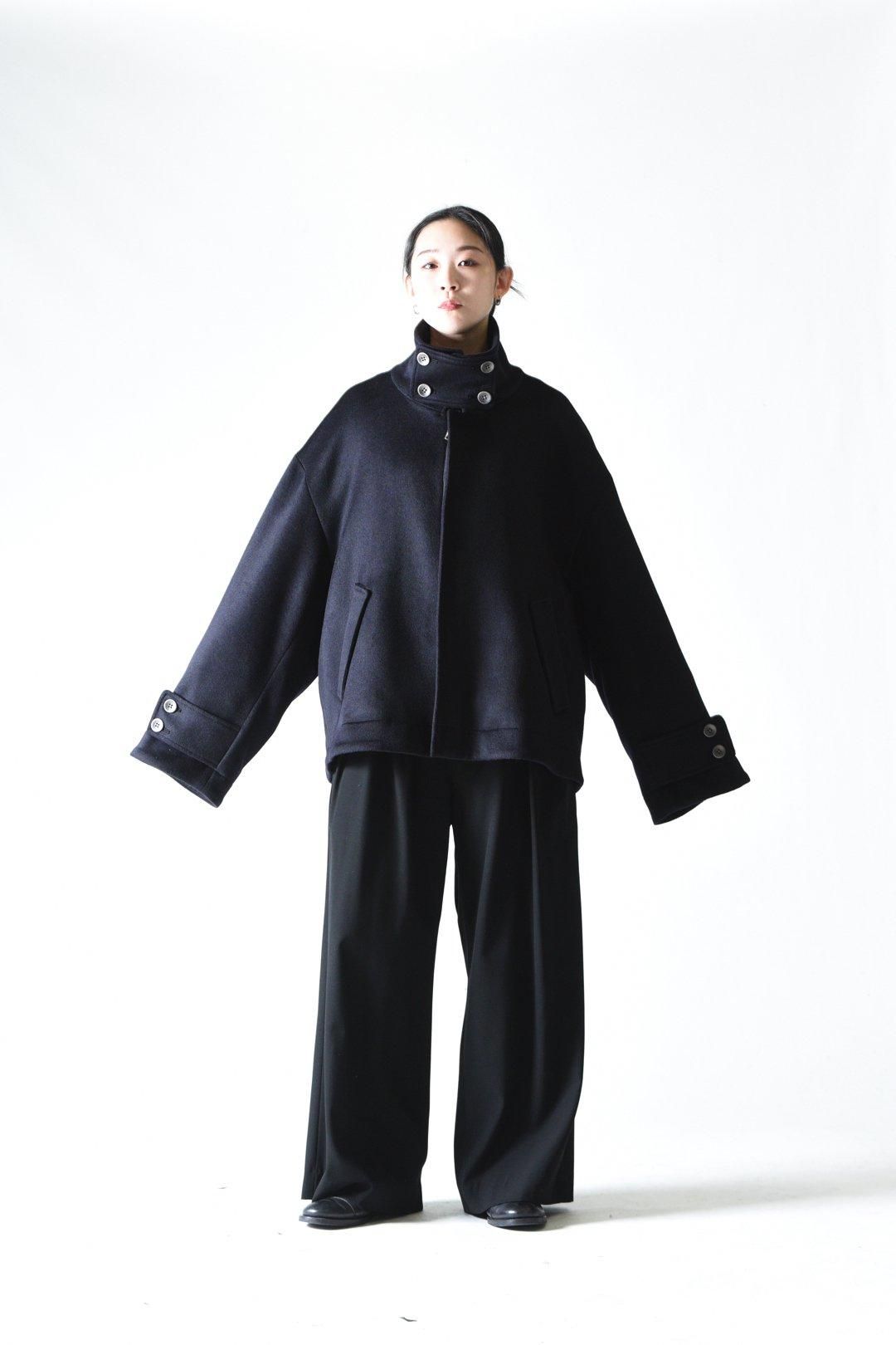 Wool Beaver High-Neck Blouson