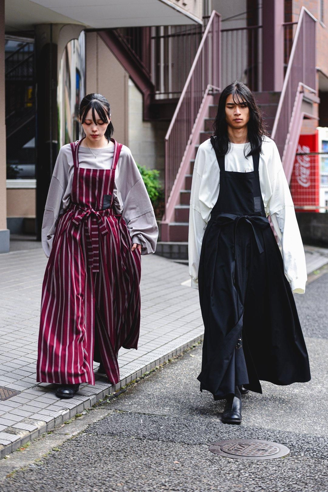 Wool Gabardine Wrap KIMONO Cloth black