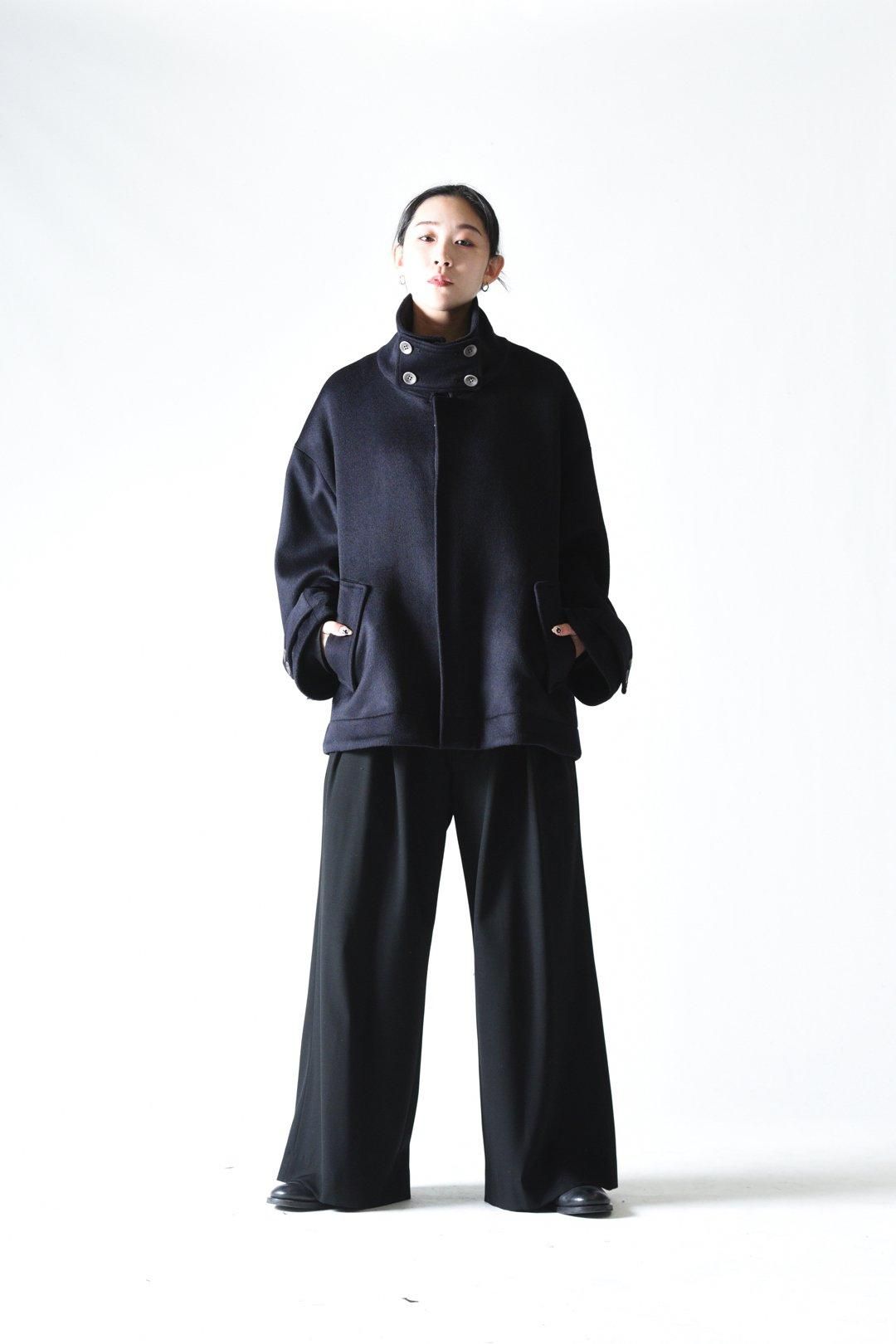 Wool Beaver High-Neck Blouson