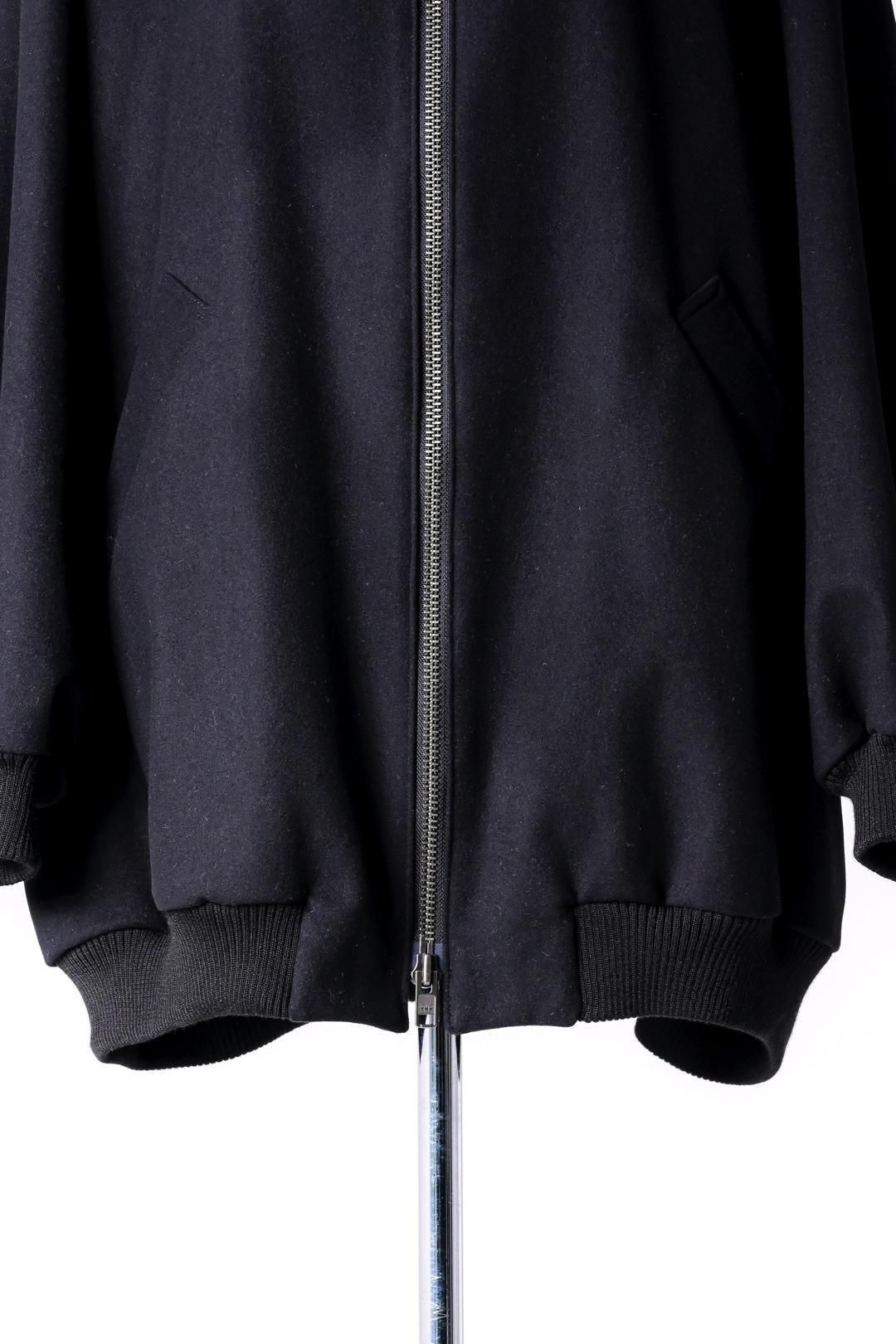 Super100's "尾州" Melton Oversized Zip Blouson