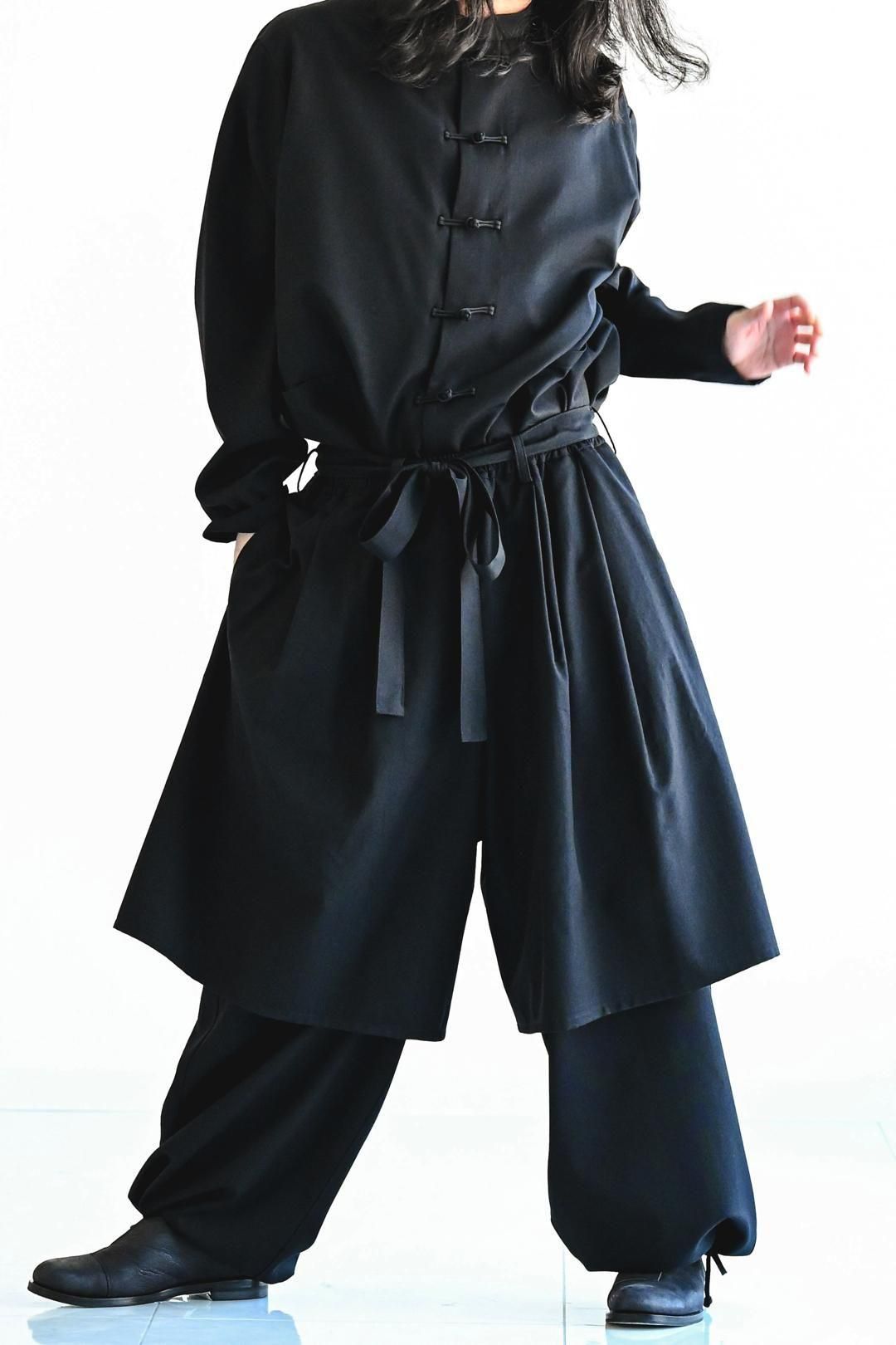 Wool Gabardine Double Layered Pants