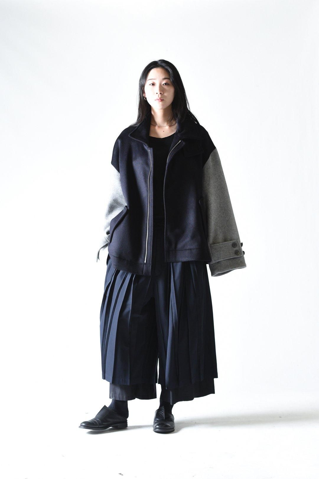 Wool Beaver High-Neck Blouson