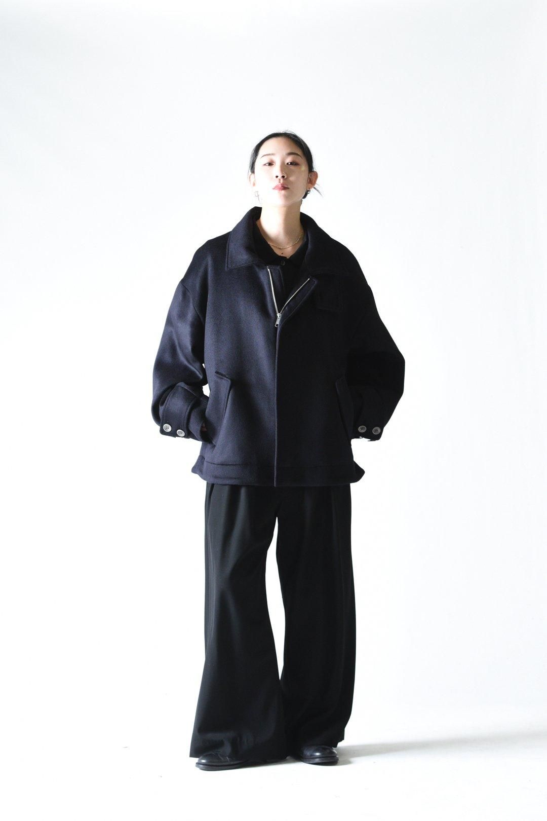 Wool Beaver High-Neck Blouson