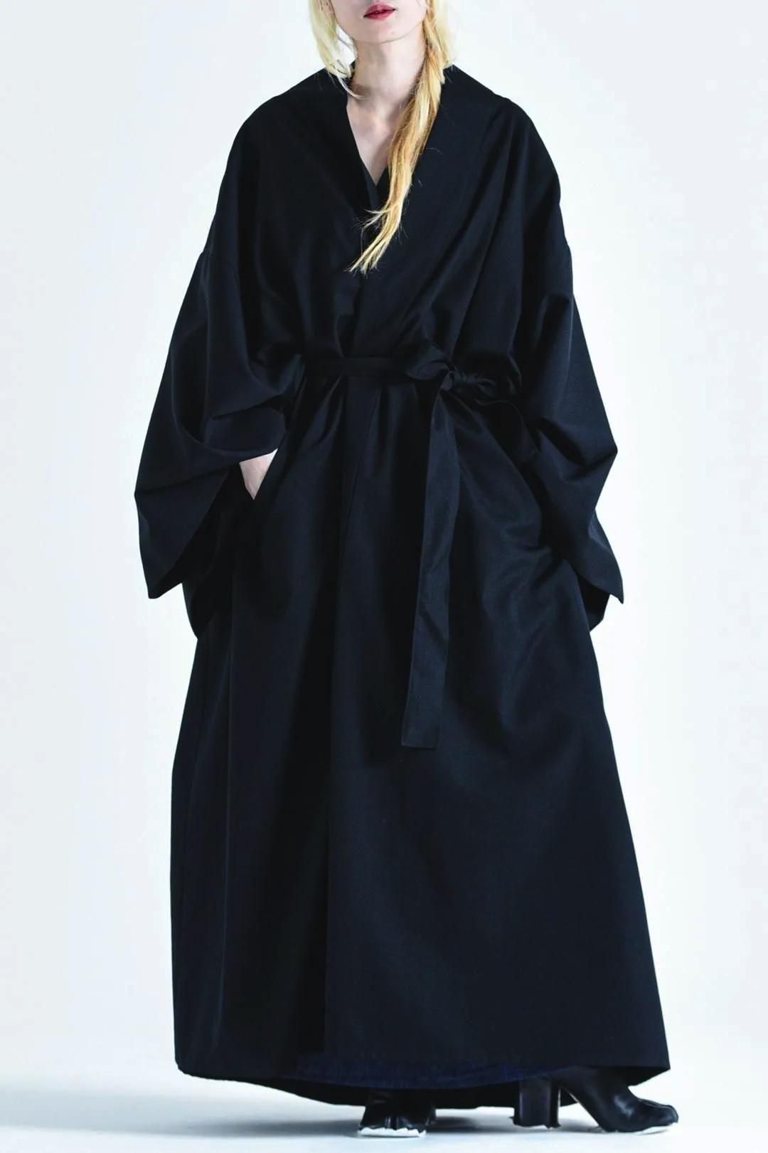 Wool Gabardine YUKATA Coat