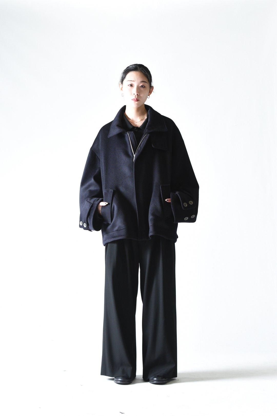 Wool Beaver High-Neck Blouson