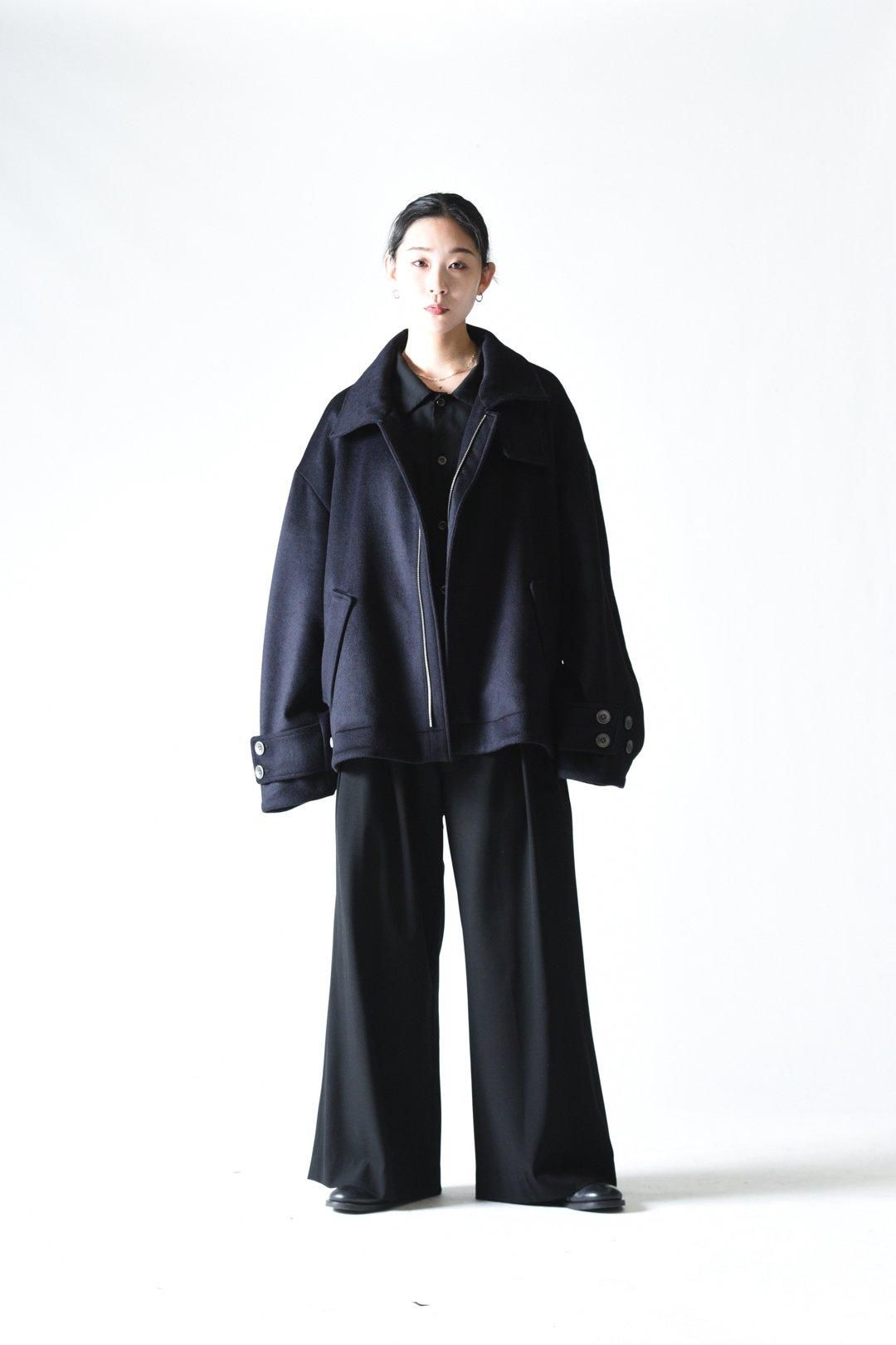 Wool Beaver High-Neck Blouson