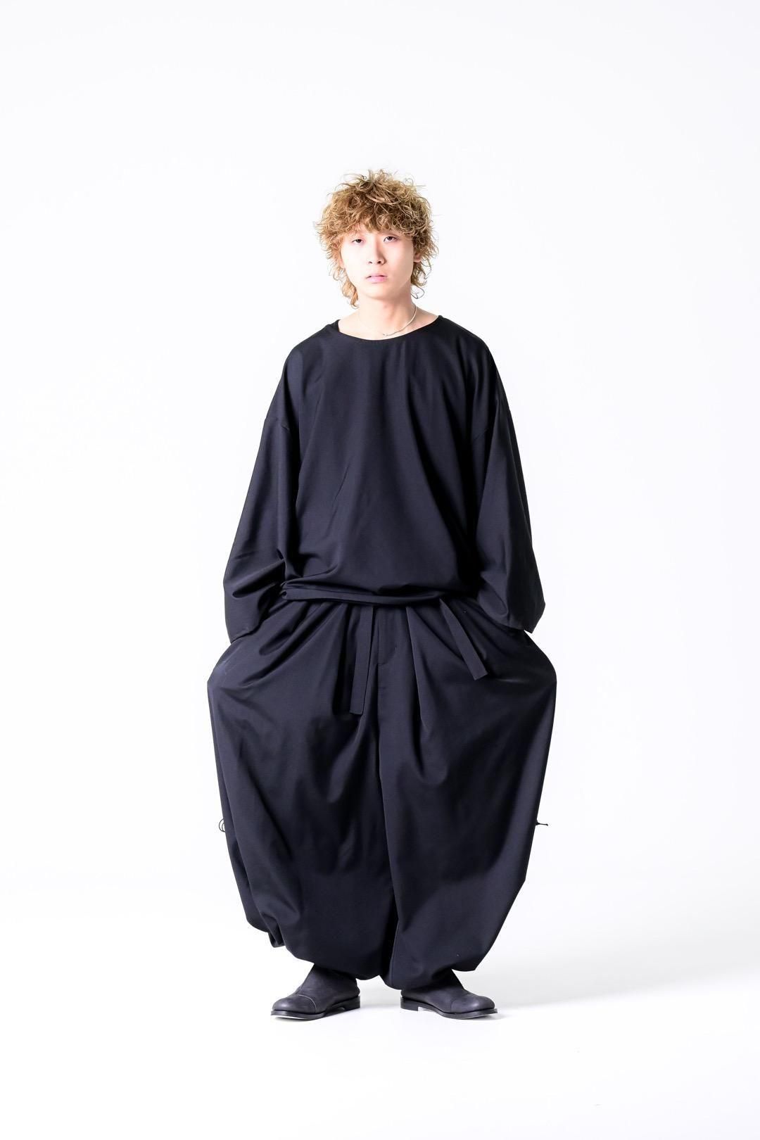 Wool Gabardine KIMONO Balloon Pants
