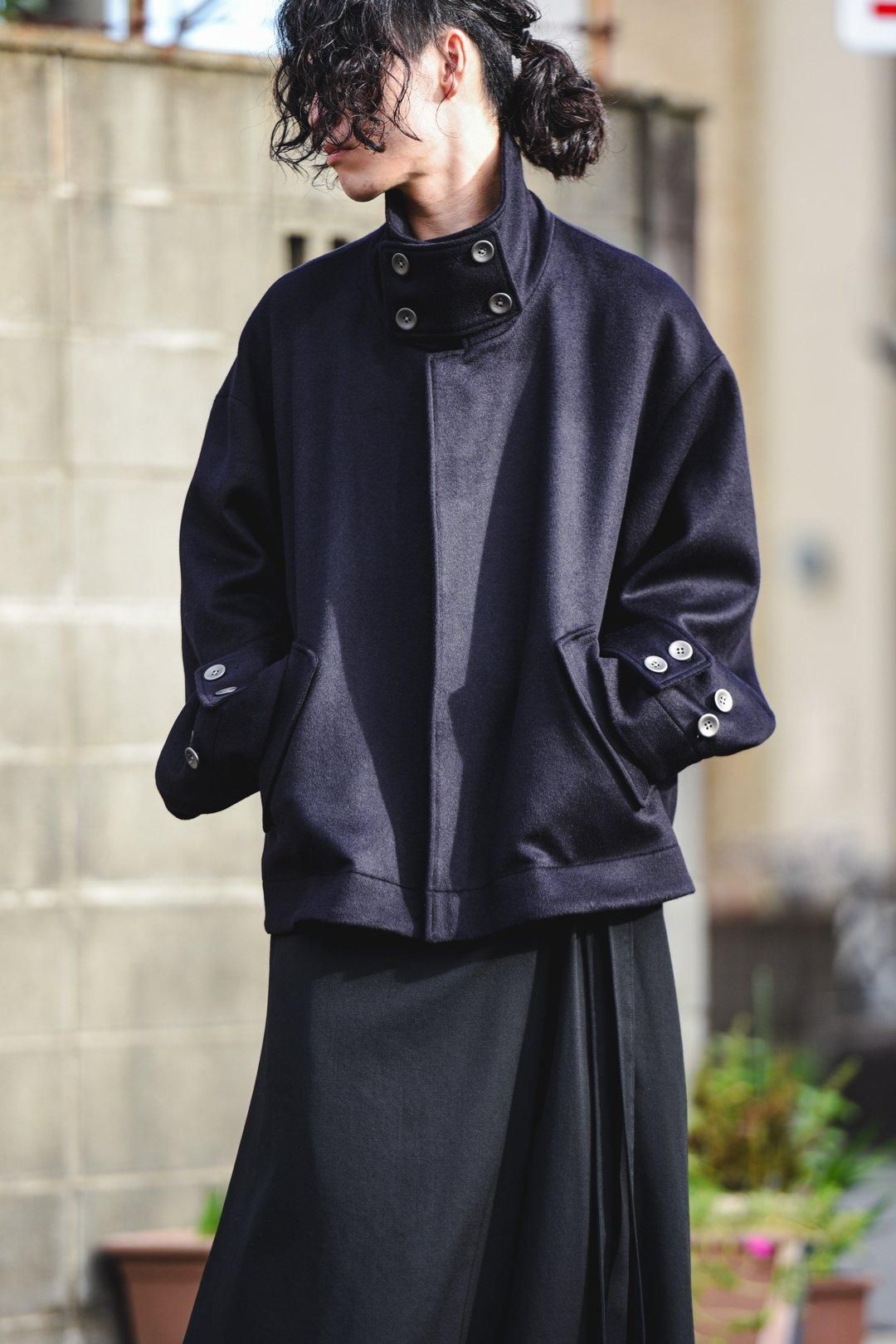 Wool Beaver High-Neck Blouson