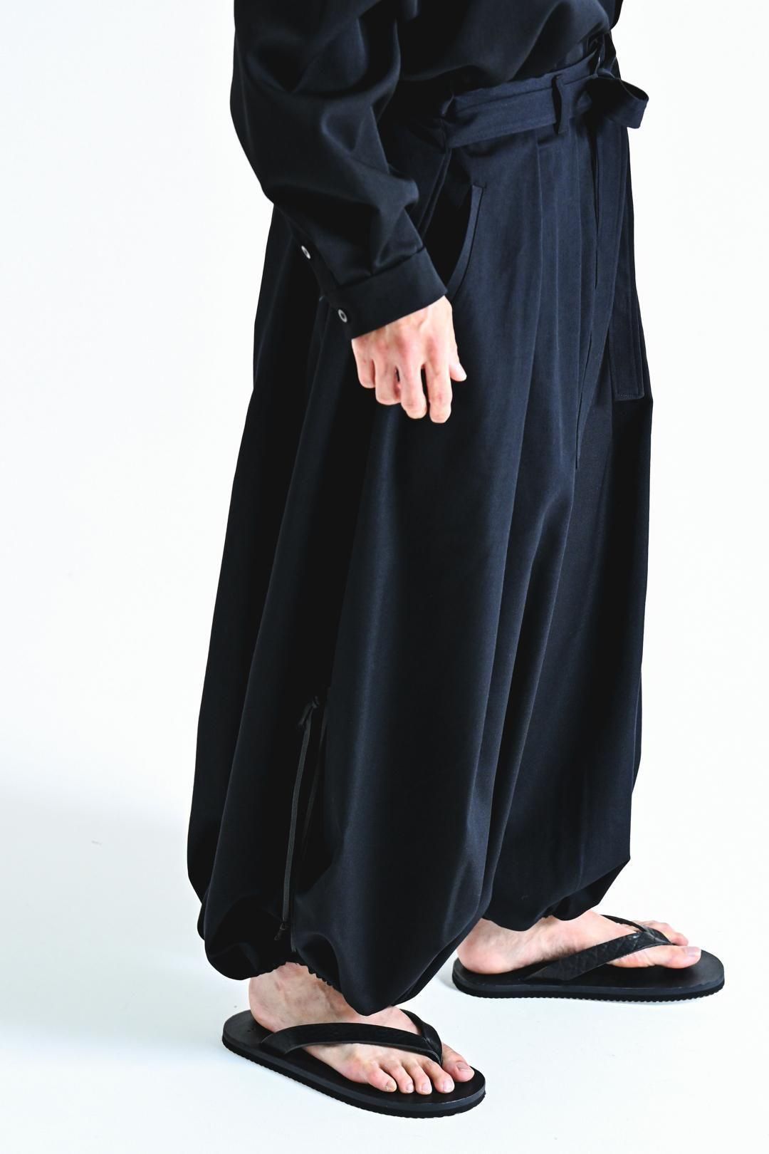 Wool Gabardine KIMONO Balloon Pants