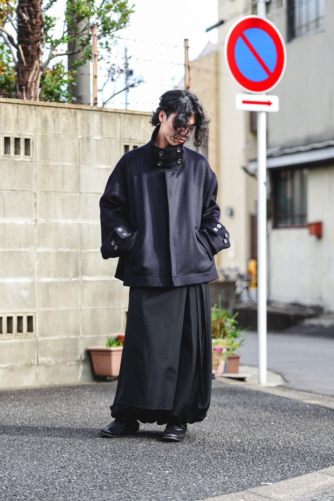 Wool Beaver High-Neck Blouson