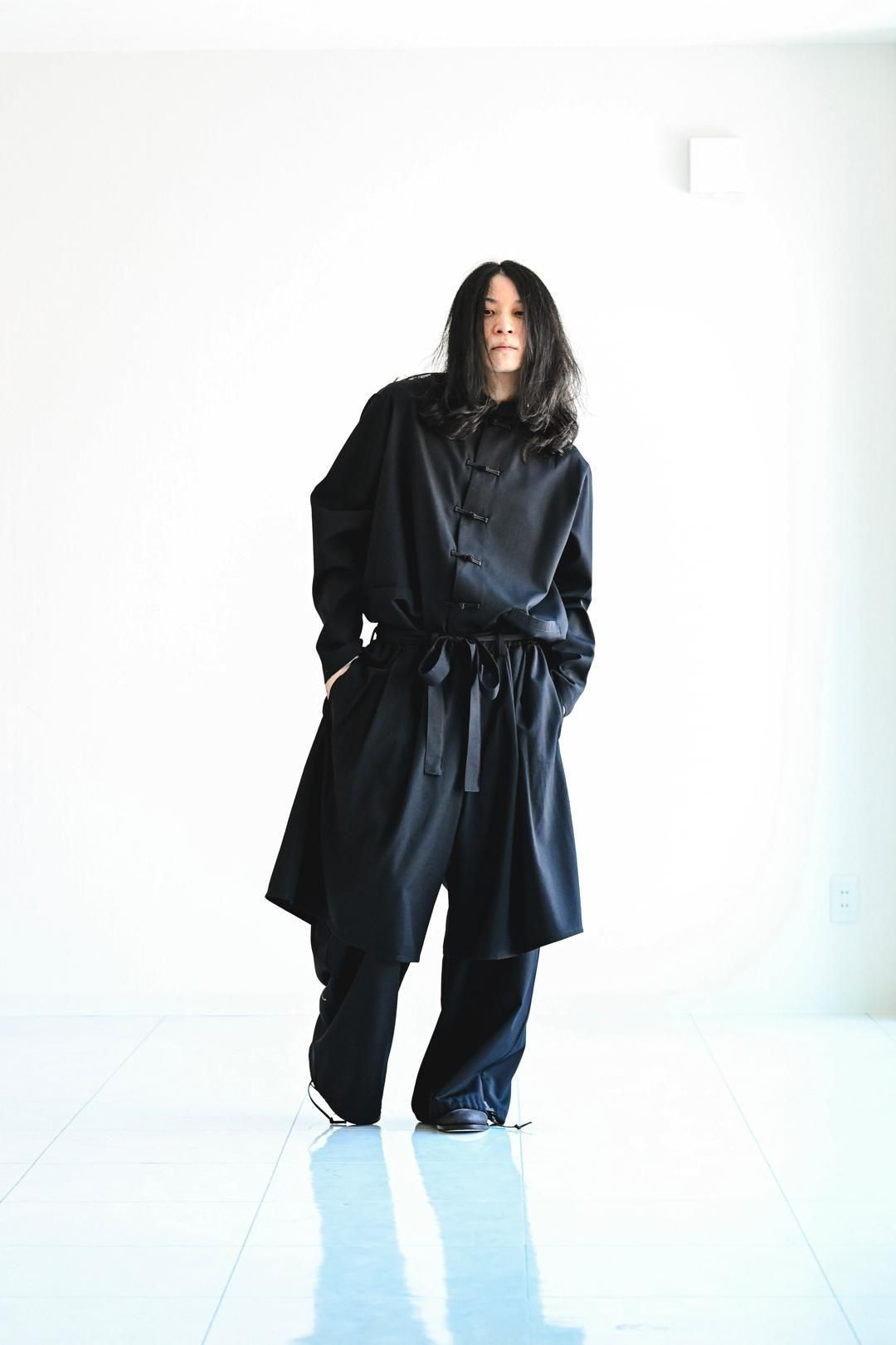 Wool Gabardine Double Layered Pants