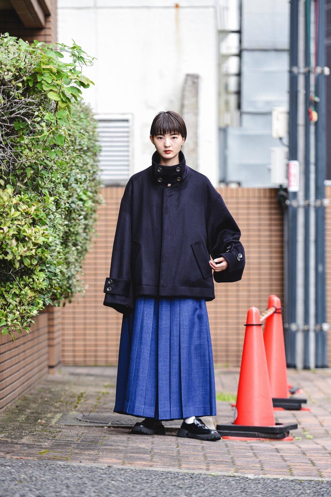 Wool Beaver High-Neck Blouson