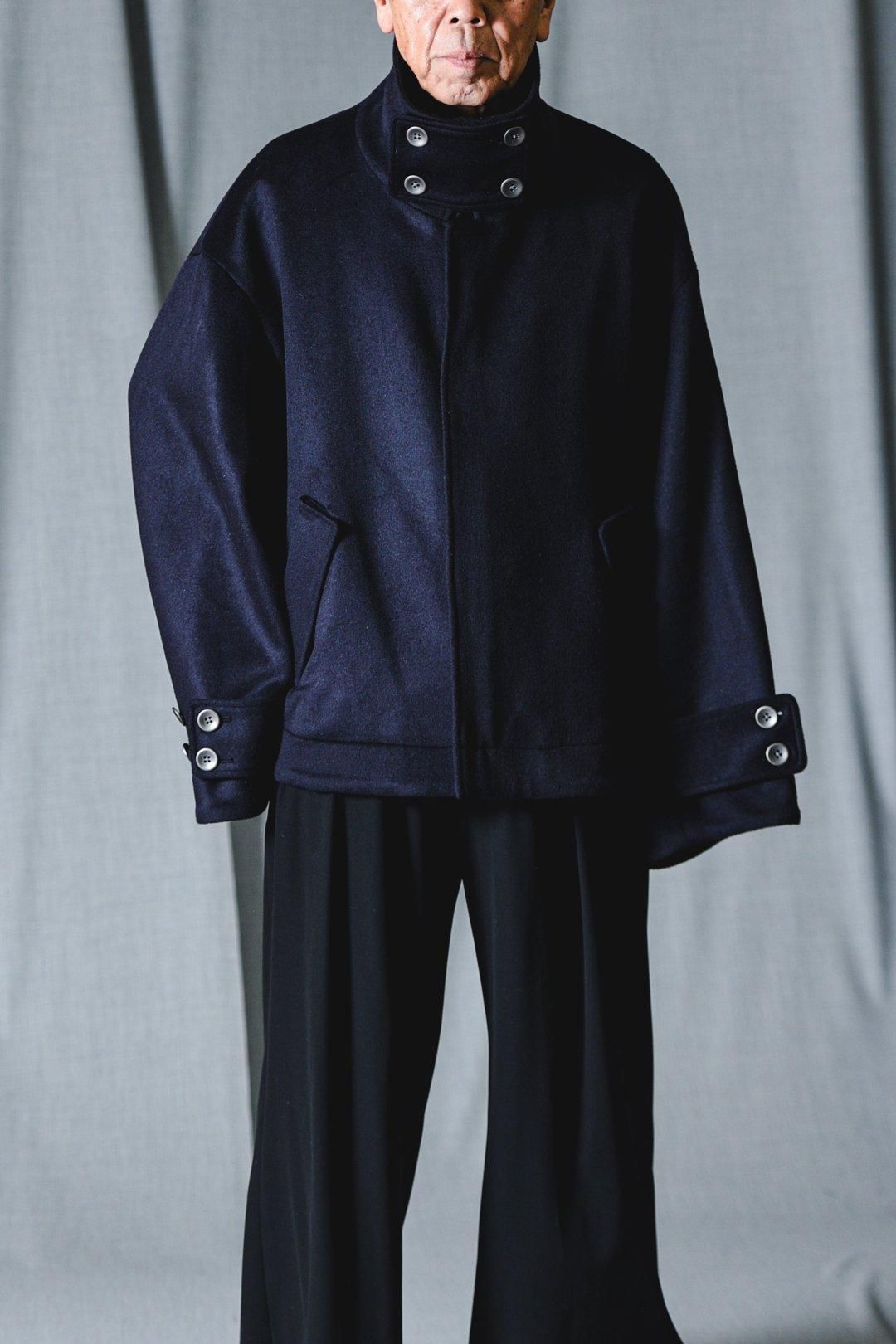 Wool Beaver High-Neck Blouson